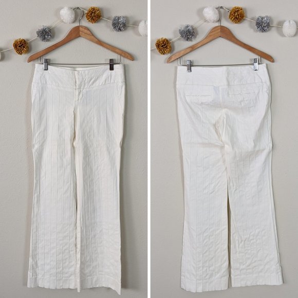Bisou Bisou White Trousers Size 4 - Picture 1 of 8